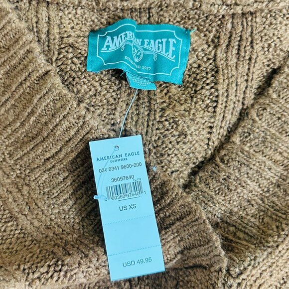 American Eagle Women's Size XS Soft Cozy Hooded Oversize Rust Brown Swea… - Picture 5 of 5